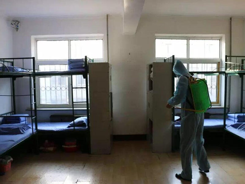 進行消毒防疫工作